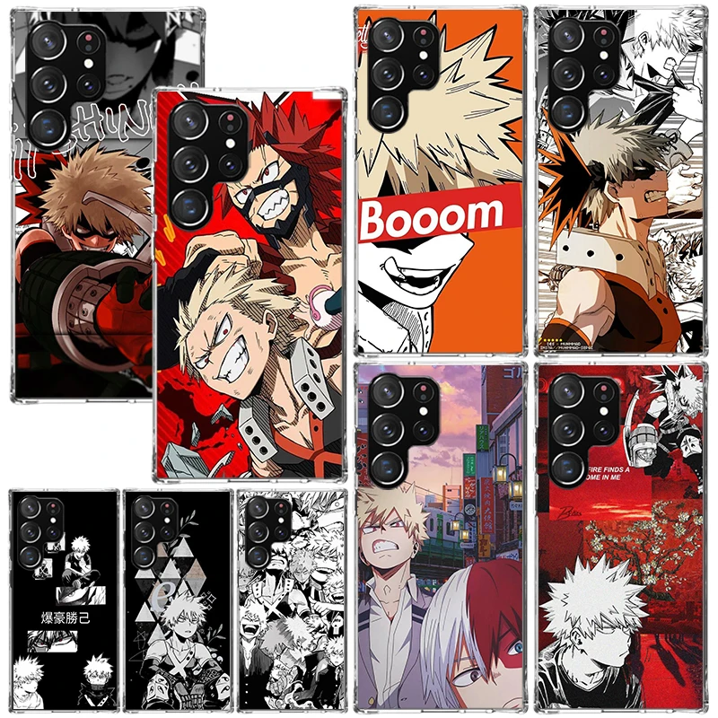 My Hero Bakugou Katsuki Phone Case For Samsung Galaxy Note 20 Ultra 10 Plus 9 8 M11 M12 M21 M30S M32 M51 M52 J4 J6 + J8 Art Fund