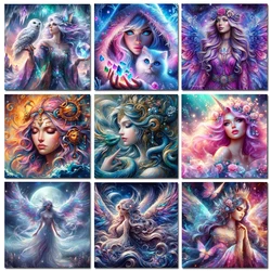 DIY Diamond Painting Art New Dream Angel Goddess Full Diamond Mosaic Cross Stitch Kits Woman Portrait Embroidery Home Decor