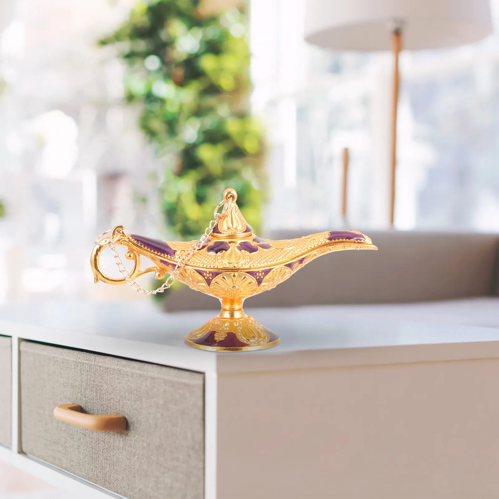 Vintage Lamp Decor Decorative Lamp Adornment Classic European Style Light Decoration Home Desktop Ornament