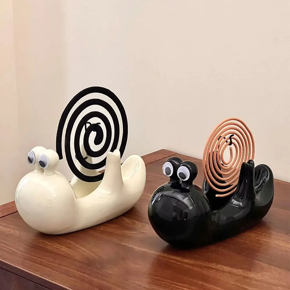 

Ceramic Snail Shape Mosquito Incense Rack Cute Modern Mosquito Incense Base Anti Scalding Creative Mosquito Incense Bracket