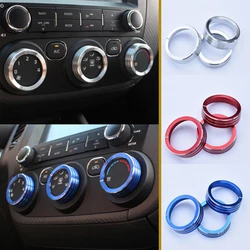 My good car  for KIA K3 2015-2018 Aluminum Alloy AC Switch Buttons Cover Air Condition Control Knob Ring Trim