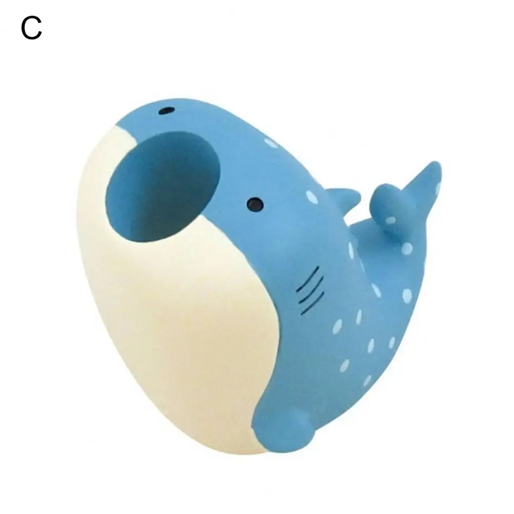 Cute Pen Holder Rabbit Pen Holder Portable Resin Pen Holder Cute Shapes for Desktop Organization Dinosaur Dolphin Penguin Cat