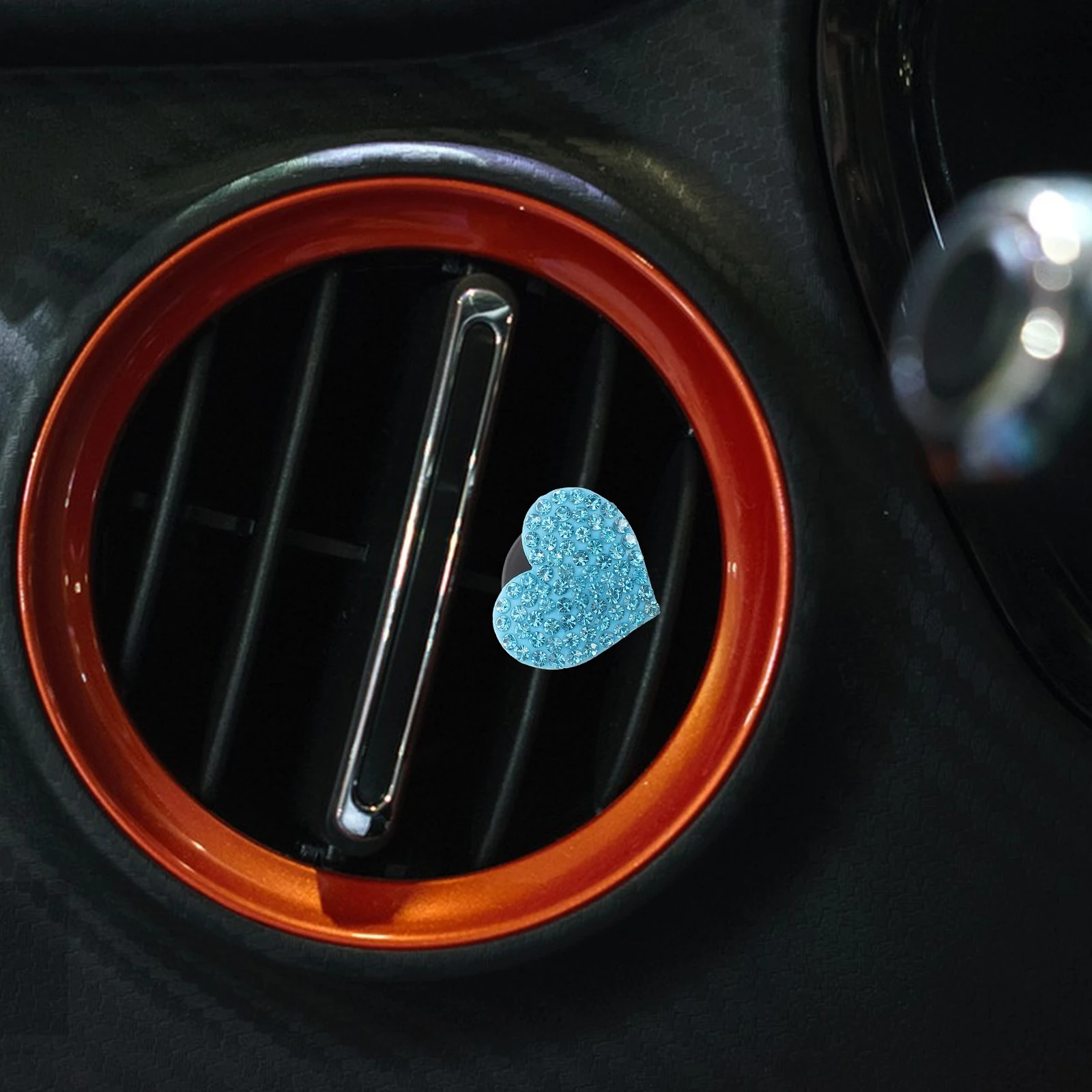 

2pcs Heart Shaped Freshener Clips Aromatherapy Scent Diffuser Universal Fit Plastic Decorative Vehicle Accessories Air Outlet