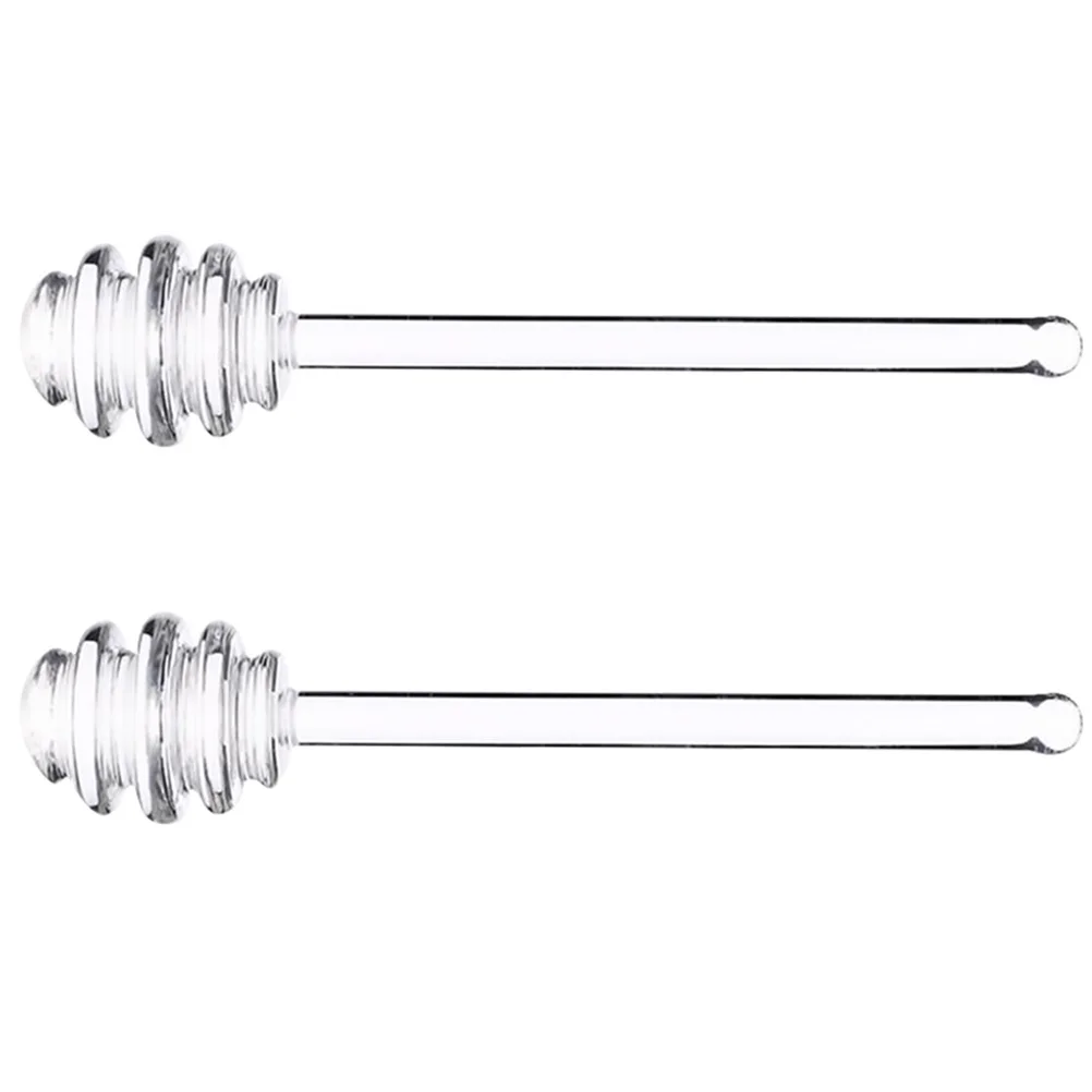 

2Pcs Honey Stirrer Food Safe Plastic Stirring Stick Comfortable Grip Ideal for Jam Coffee Reusable Lightweight Design