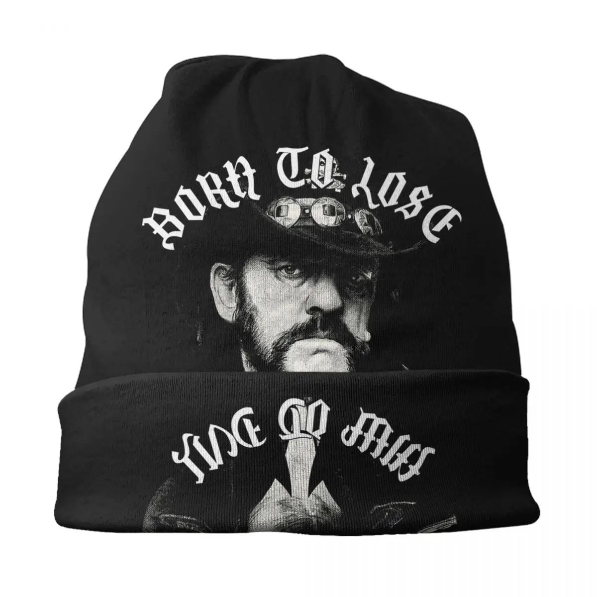 Custom Rock Singer Lemmys Retro Bonnet Hat Knit Hats Men Women Fashion Unisex King of Spades Warm Winter Beanies Cap