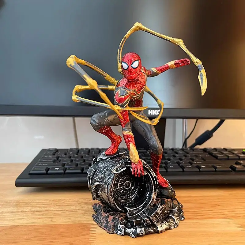 18cm spiderman figura de ação super-herói homem-aranha anime estatuetas coleção mini modelo brinquedos filme & comic mercadorias presentes