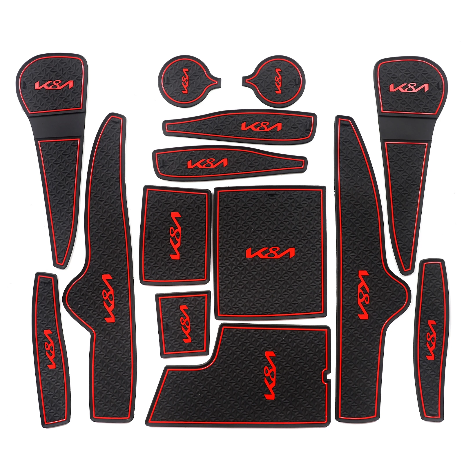 for Kia K8 2021 2022 Gate Slot Cup Pad Anti-Slip Mats Non-Slip Door Groove Mat Interior Accessories Rubber