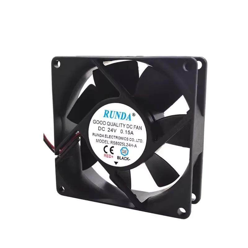 New Cooler Fan for RUNDA RS8025L24H-A 24V 0.15 8025 8CM welding machine inverter cooling fan 80*80*25MM