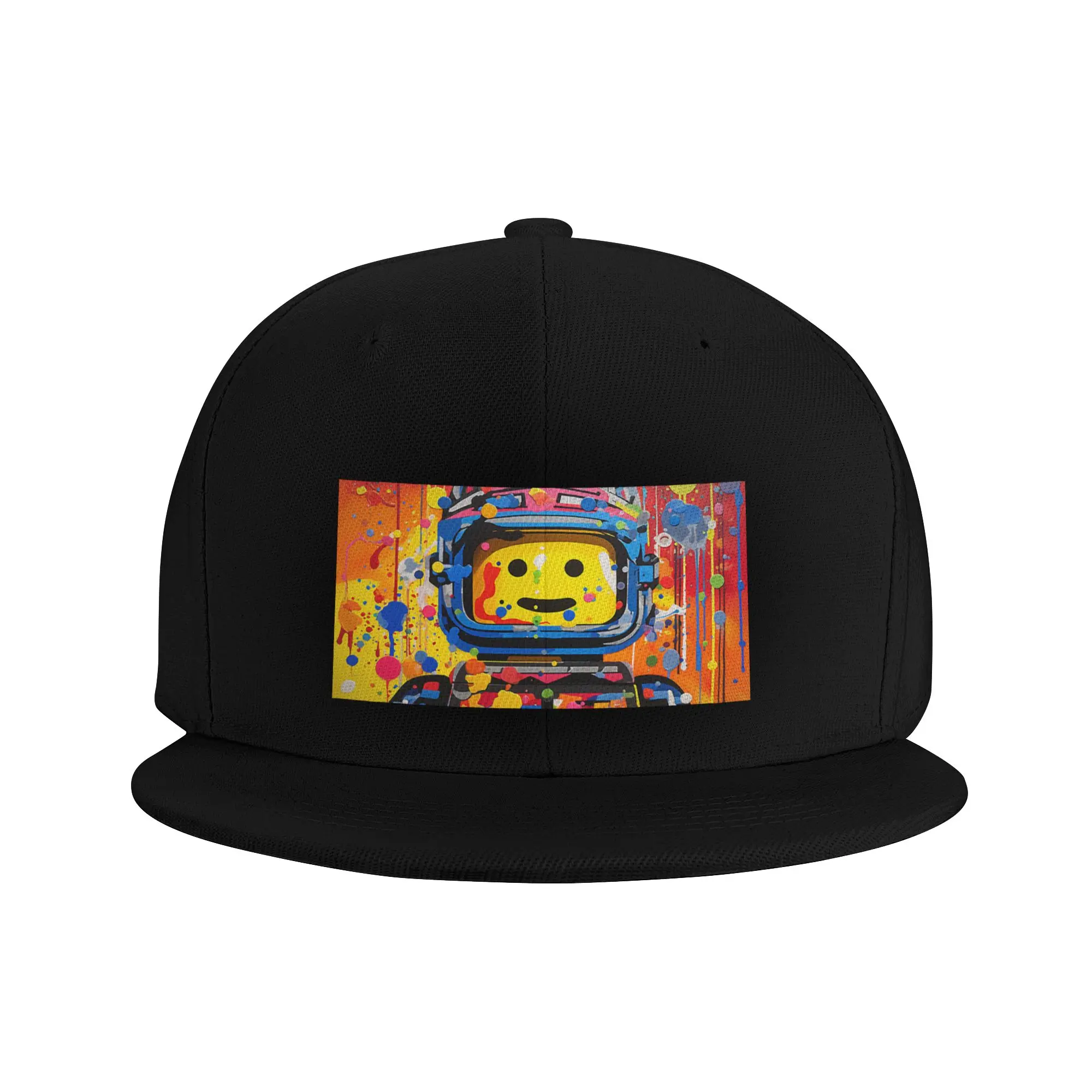Fashion Colorful space man Flat Brim Sun Hat  Unisex Style Men's Hat