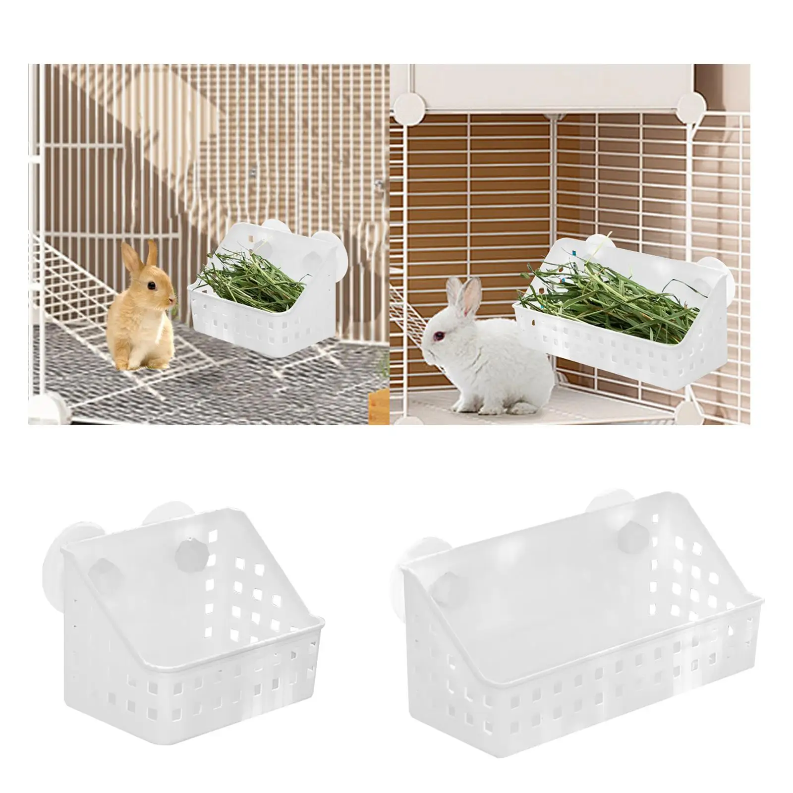 Grass Holder Rack for Rabbits Guinea Pig Hay Manger Feeder Cage Supplies for Hamster and Chinchilla