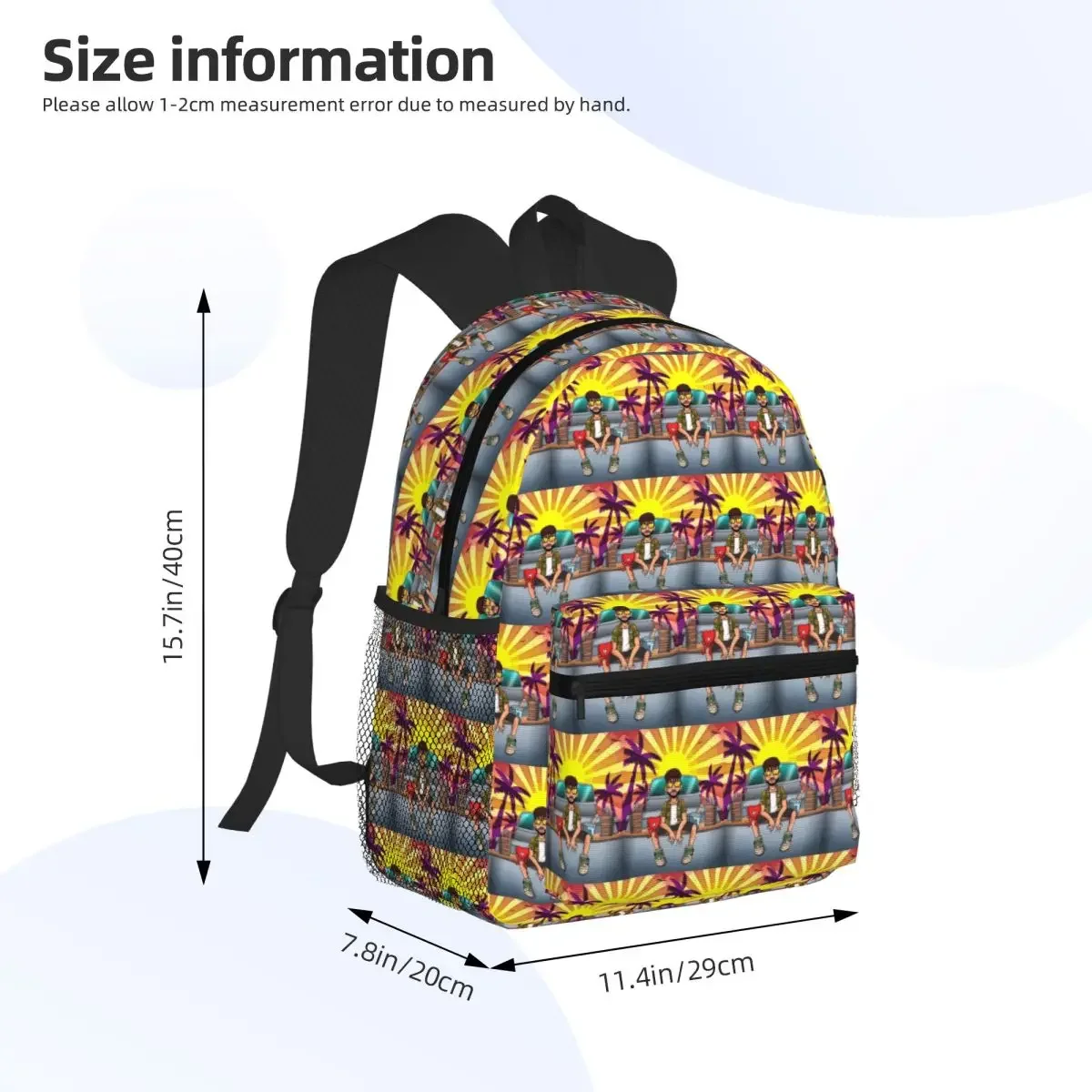 Bad Bunny Benito Antonio Student Backpack School Bag Hiking Travel Daypack for Boys Girls Fashion Bookbag Shoulder Bags