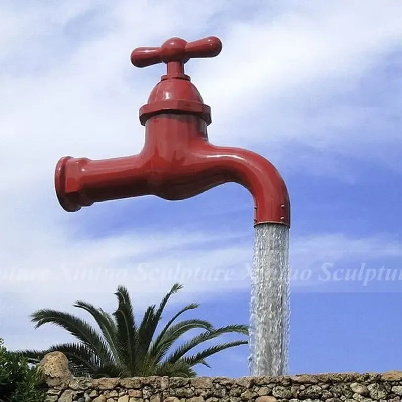 High Quality Feng Shui Resin Outdoor Garden Water Tap Fountain for Pool and Pond with Floating Faucet