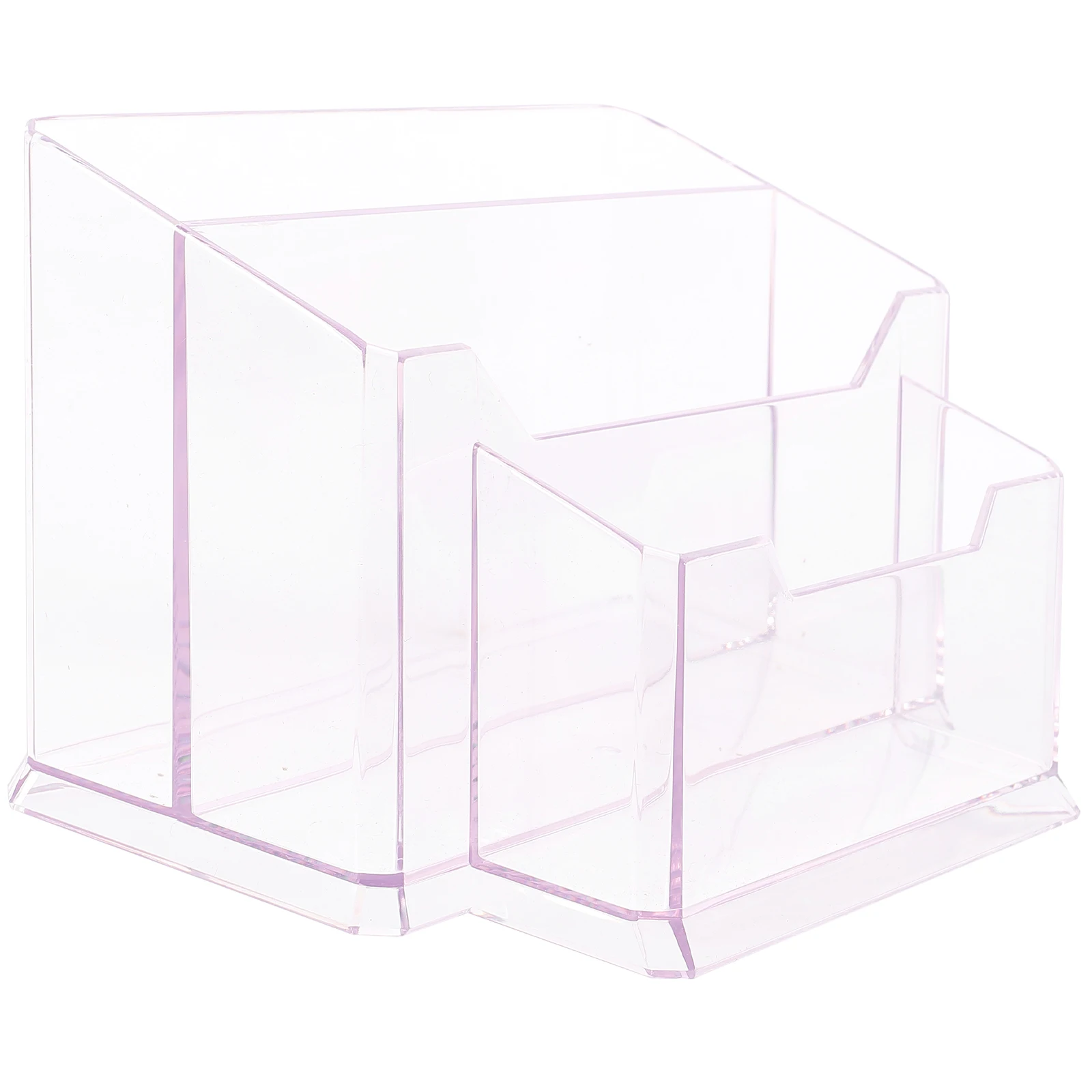 

Acrylic Nail Art Pen Storage Rack 13x13cm Translucent Pink Large Capacity Makeup Brush Holder Desk ganizer Cosmetics Tools