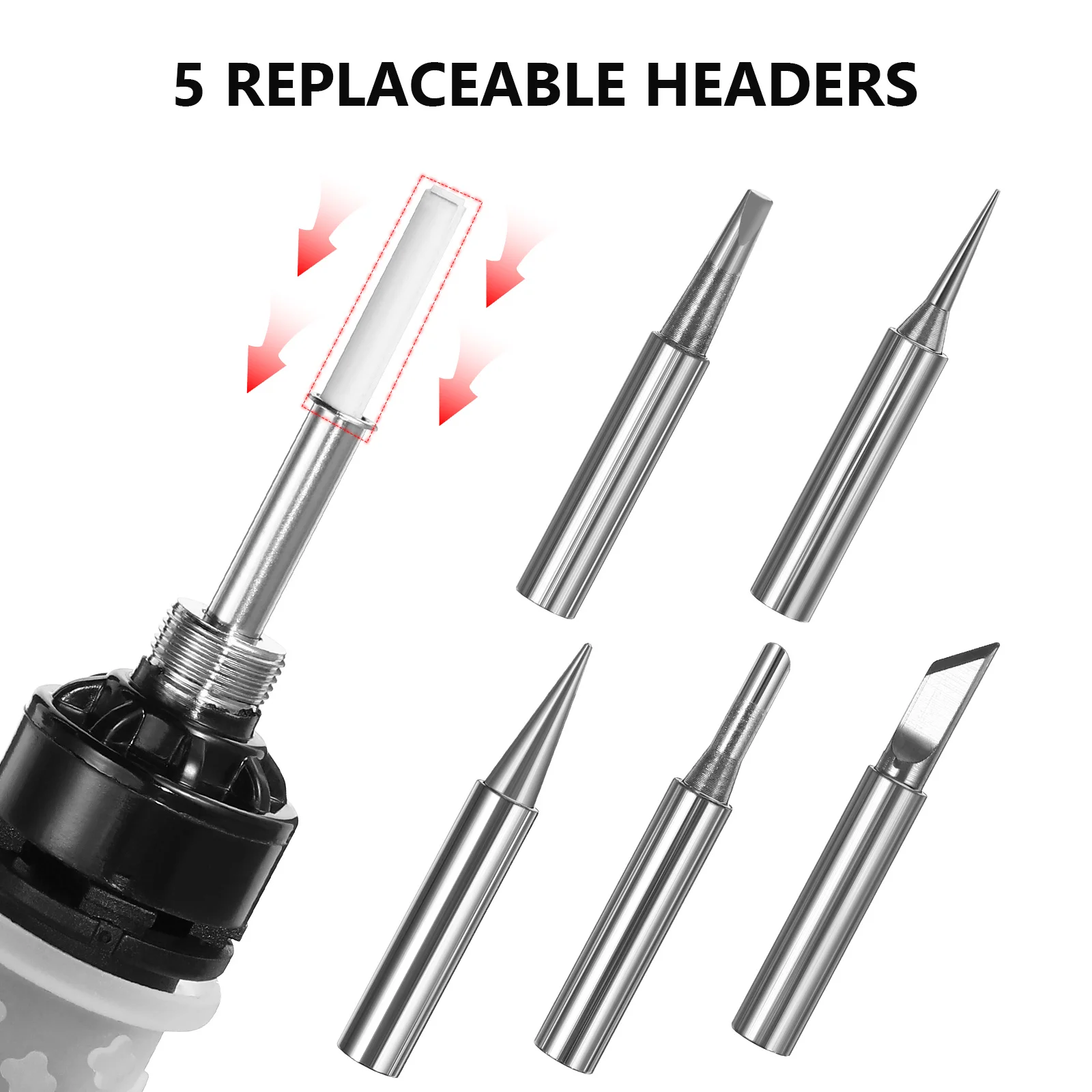 

10pcs Digital Display Adjustable Temperature Soldering Iron Kit 80W High Power Fast Heating Lcd Screen Repair Tool With Carry