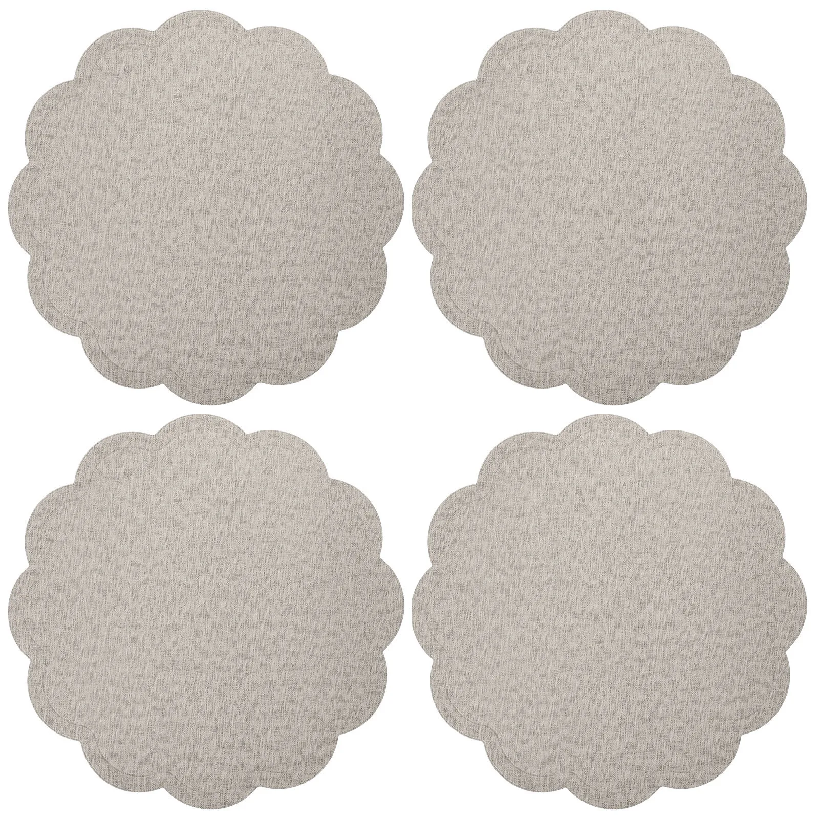 

4Pcs Simple Style PU Placemats Heat Resistant Non-Slip for Dining Table Kitchen Reusable Mats Dining Table Mats