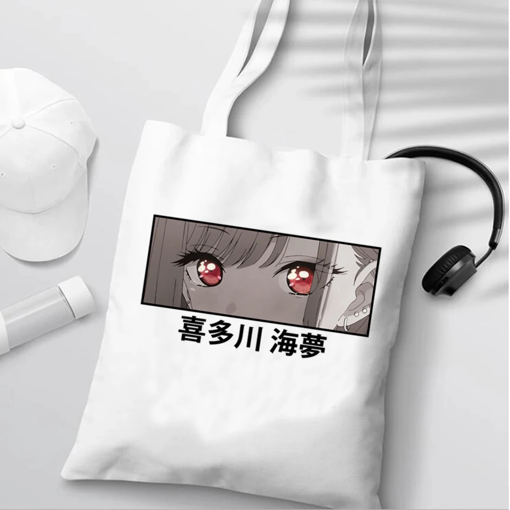 Japanese Anime Marin Kitagawa Shopping Bags Canvas Tote Bag Cartoon Eco Bag Reusable Shopping Bag Manga Handbags