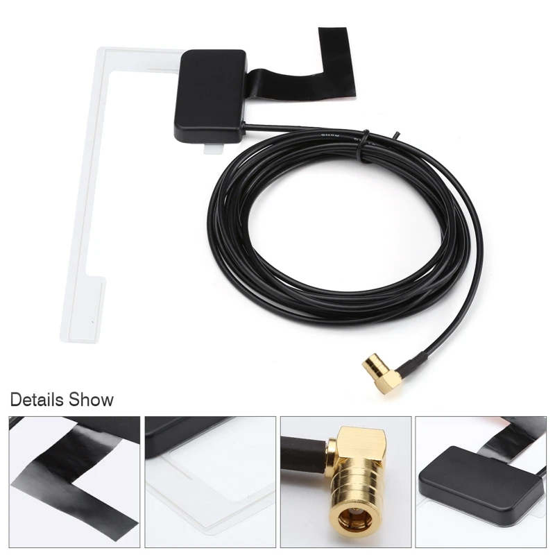 For Pioneer Kenwood JVC- Sony Universal DAB Digital Car Radio Antenna Aerial SMB Window Glass Mount Built Signal Booster