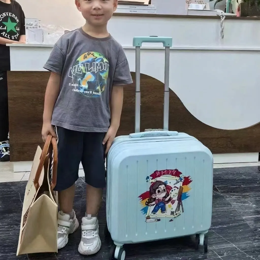 small-18-inch-multi-functional-luggage-carry-on-suitcase-with-combination-lock-travel-bag-pull-rod-bag-pvc-material