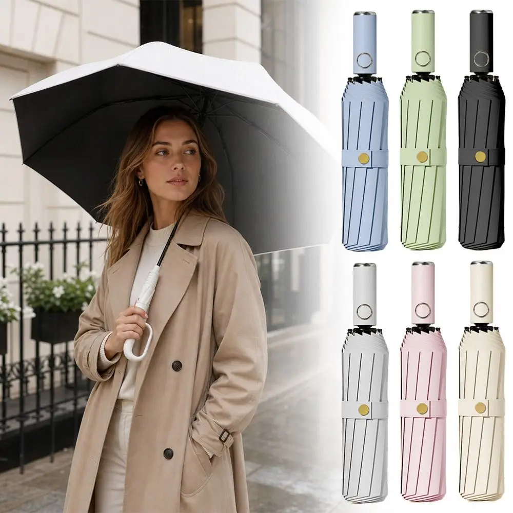 UV Protection Sun Umbrella Large Rib Ring Buckle Design Folding Umbrella Mini Windproof Pocket Umbrella Sun Shade