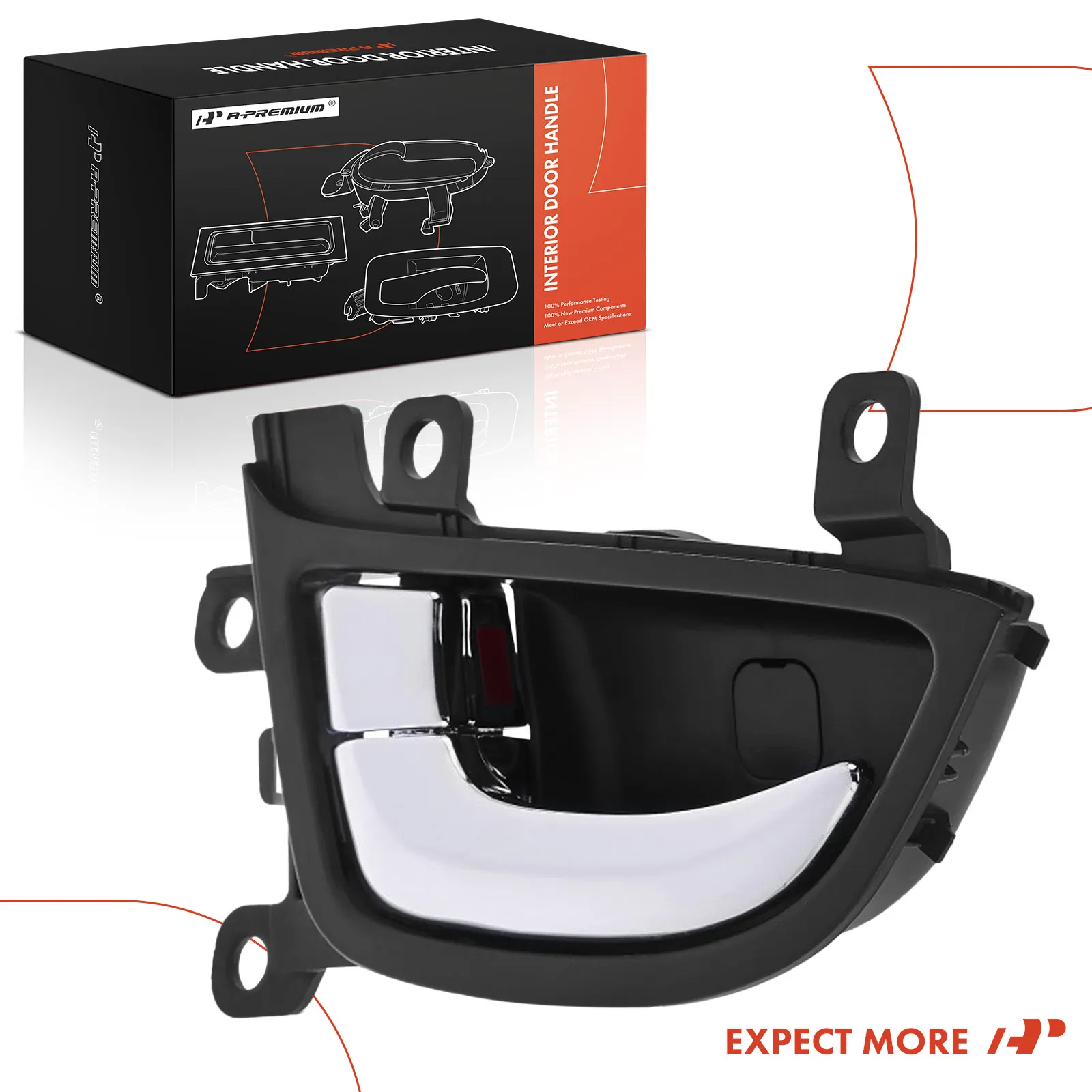 A-Premium Front Driver Side Chrome Interior Door Handle with Keyhole for Hyundai Elantra 2011-2015
