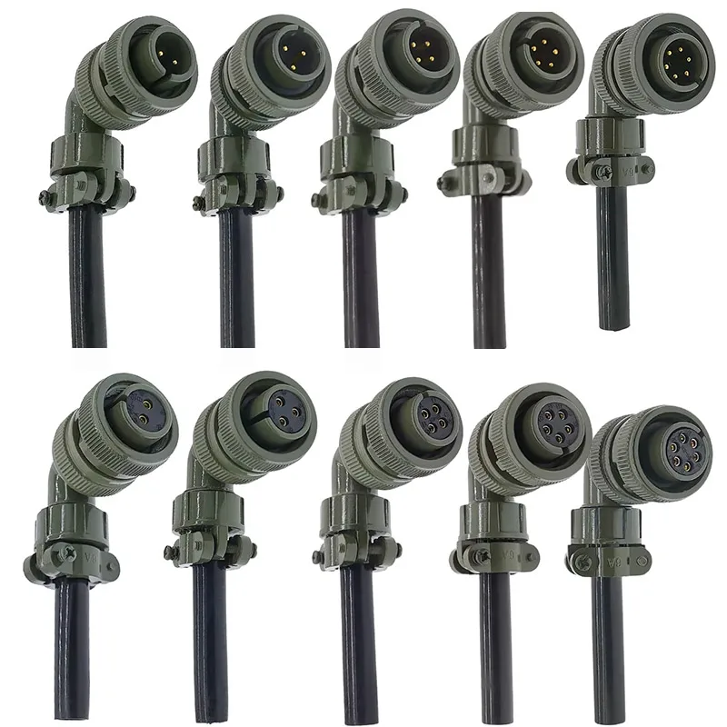 2PCS Military Specification Circular Connector Set MS3102A 14S-2 14S-5 14S-6 MIL-C 5015 Plug And Socket MS3108