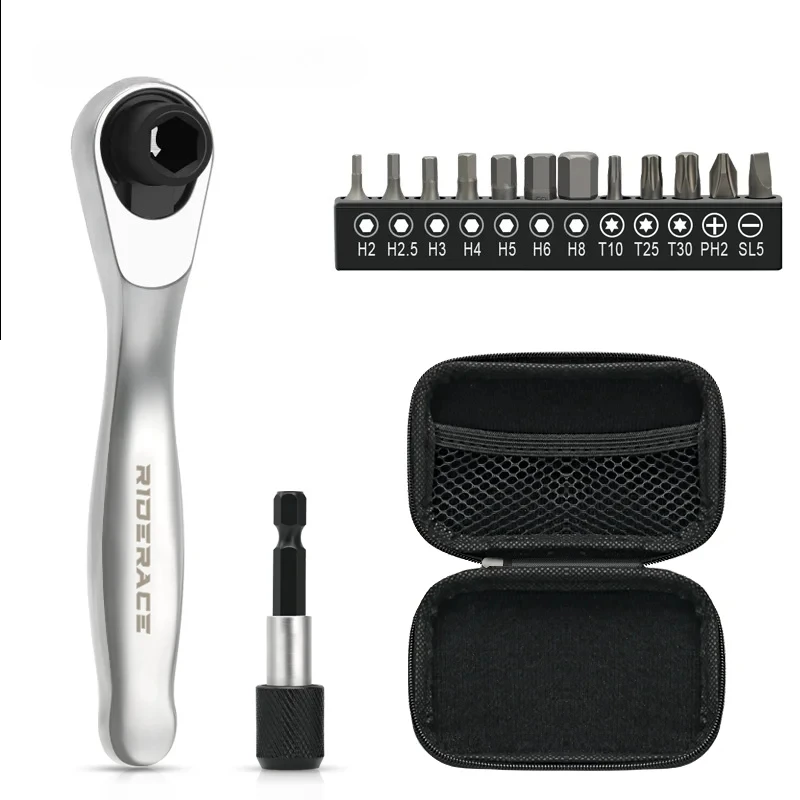 

Мини-велосипедный ключ с трещоткой, приводной трещоточный ключ 1/4, быстроразъемный торцевой ключ, отвертка, инструмент, велосипедный шестигранный ключ, гаечный ключ