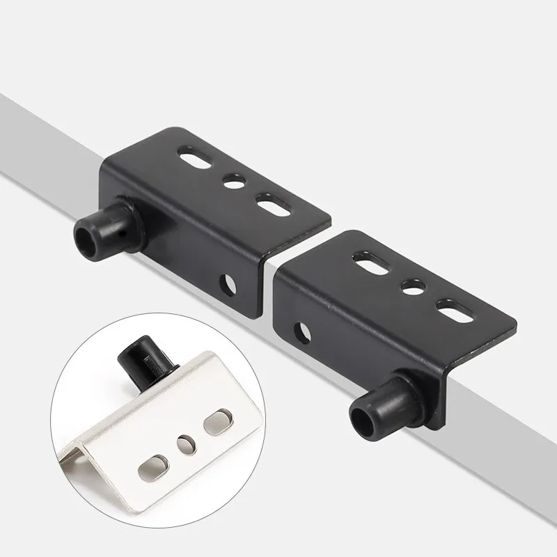 Iron Right Angle Pivot Hinge Set For Wooden Doors Furniture Cabinets Installation With Screws Plastic Covers