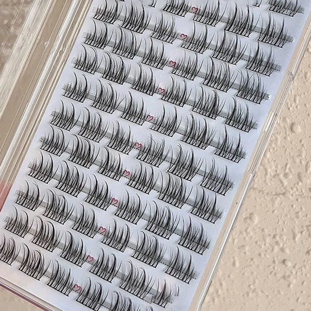 Faux-cils naturels tournesol, Double pointe, segmentés, individuels, Thin Terrier, outils pour débutants en maquillage