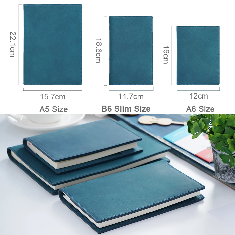 Simplenote Retro Genuine Leather Notebook Planner Book Cover A5 A6 B6Slim Size For MD Diary Original Journal Drawing Sketchbook