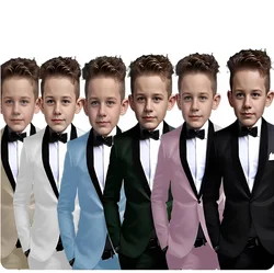 Suit for Boys Wedding Tuxedo 2 Piece Suit Formal Jacket Pants Velvet Collar Blazer Fashion Kids Blazer 2 to 16 Year