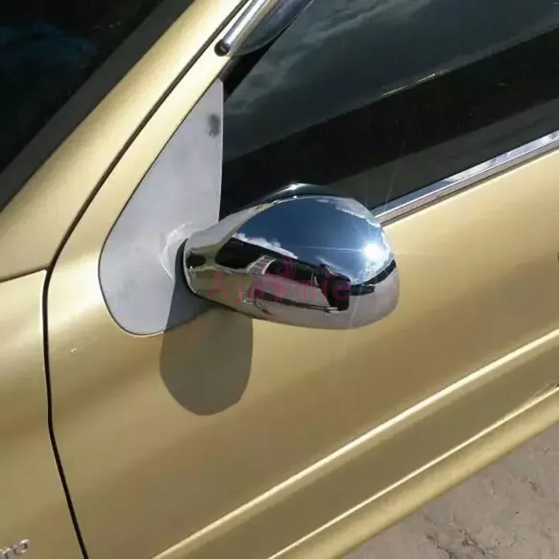 

For Peugeot 206 CITROEN C2 Door Mirror Cover Overlay Rearview Trim Frame Panel Kit Plate Detector Chrome Car Styling Accessories