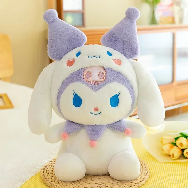 

55 см Sanrio, большой размер, плюшевая кукла Kuromi, кавайные плюшевые мягкие игрушки Sanrio, подушка для детей, подарок на день рождения для девочек