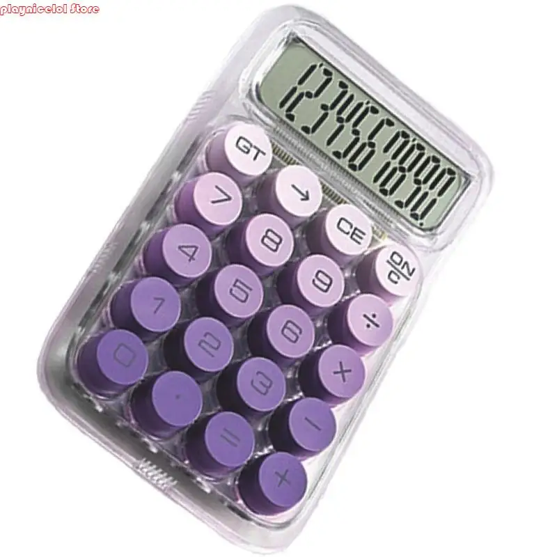 E8BA الحاسبة الشفافة الآلة الحاسبة الإلكترونية القياسية مع زر شاشة 10 أرقام لمدرسة Office #3