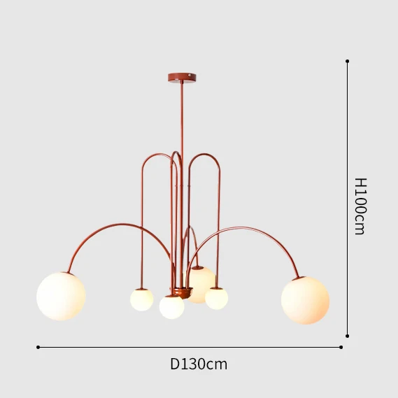 Comet Led Kroonluchter Nordic Minimalistische Glazen Globe Lampen Woonkamer Creatieve Persoonlijkheid Studie Cafe Art Eetkamer V