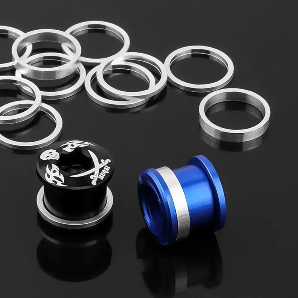 Bicycle Chainring Bolt Spacers Washer Spocket Single Double Speed 1mm Or 2mm Nail Washer Chainring Bolt Space Nail Washer