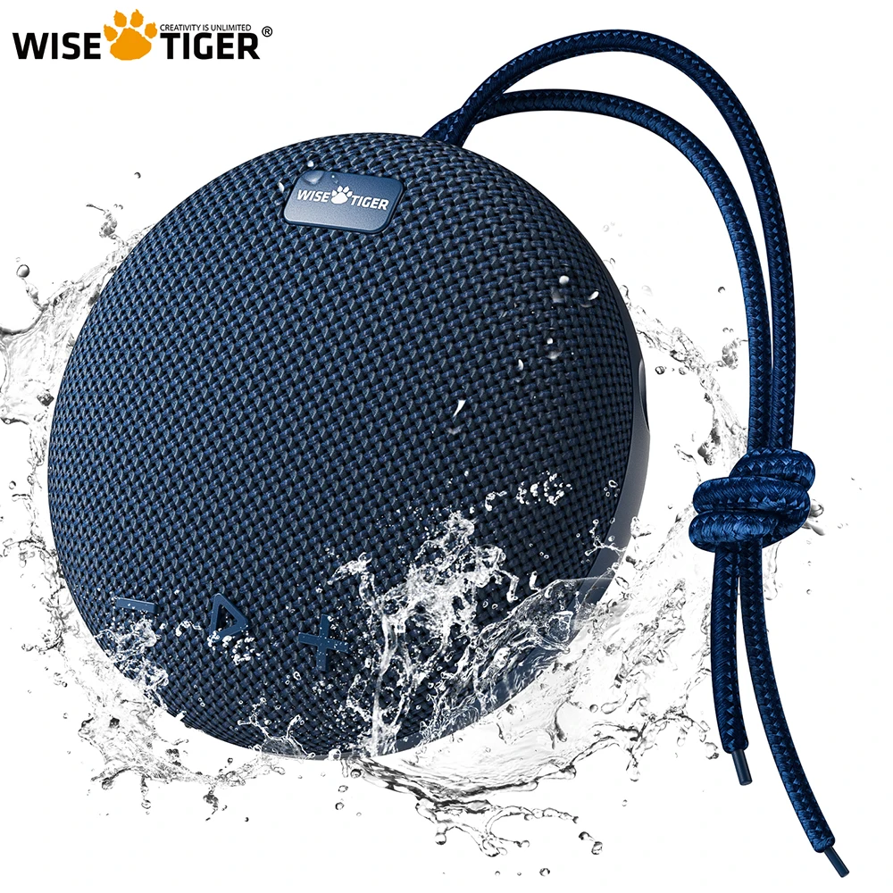 WISETIGER Outdoor Sports Speaker Bluetooth IPX7 Waterproof TypeC Charge Sound Box TWS Surround Audio BT5.0 Speaker 5W Music Box