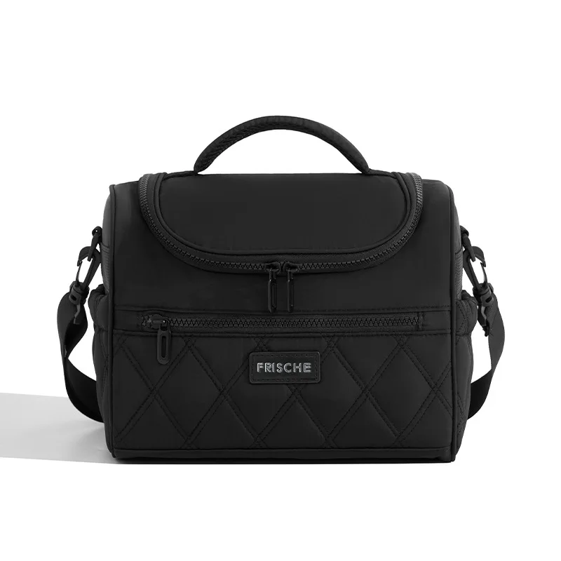 Large Insulated Lunch Bag Cooler Hand Washable Durable Polyester Lunch Box with Padded Shoulder Strap for Work, School, Picnics