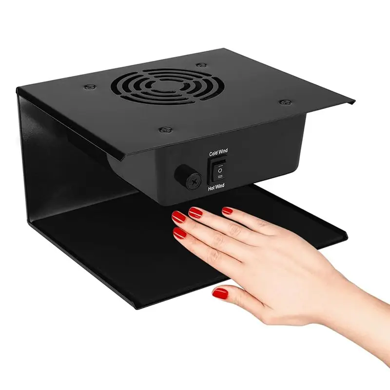 مجفف أظافر للتلميع العادي، مروحة تجفيف الأظافر بقدرة 300 وات مع هواء ساخن وبارد، مجفف أظافر هوائي احترافي لصالونات الأظافر