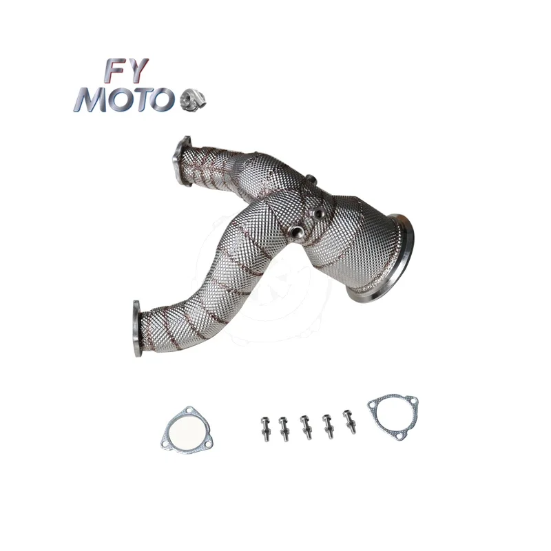 

Downpipe for S4 S5 B9 3.0T 2019+ with Heat Shield with OPF