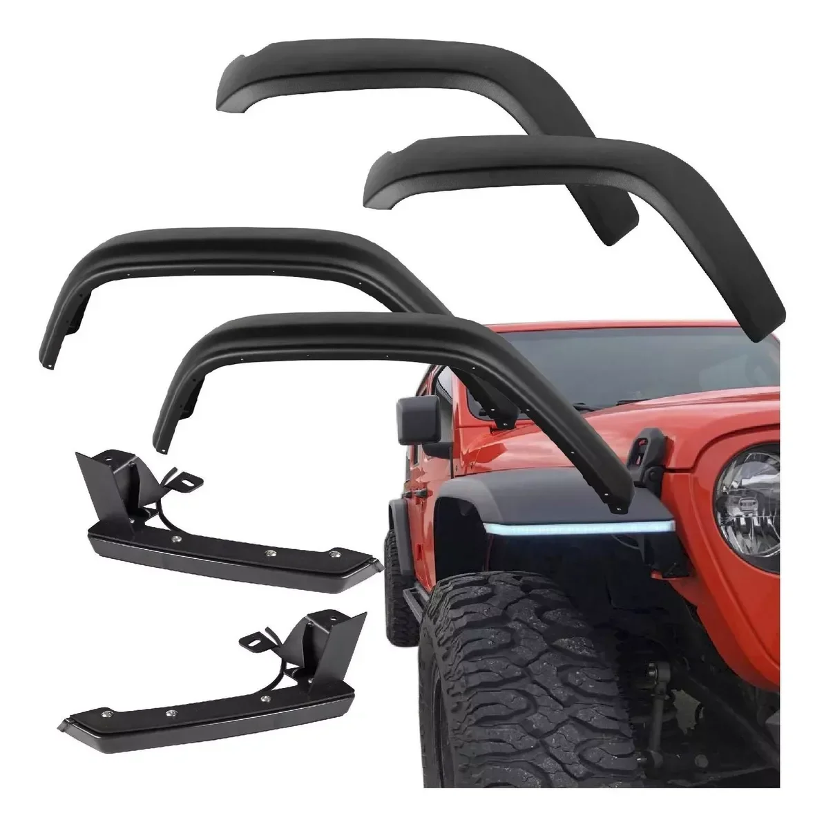 High-top Fender Flare With Day Running Light for Jeep Wranger JL