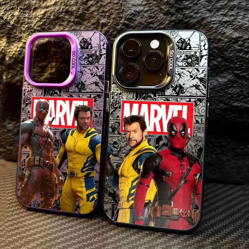 

Deadpool 3 Wolverine Marvel Logo Phone Case For iPhone 11 12 13 14 15 16 17 Pro Max 16e 17E 17 Air Plus 13 Mini Funda Back Cover