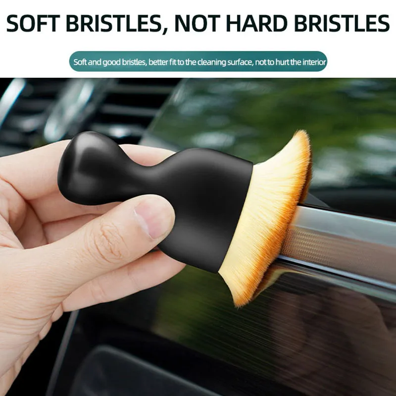 Car Air Outlet Cleaning Brush Auto Interior Crevice Dust Sweeping Soft Brush Button Seat Gap Car Washing Tool Accessories