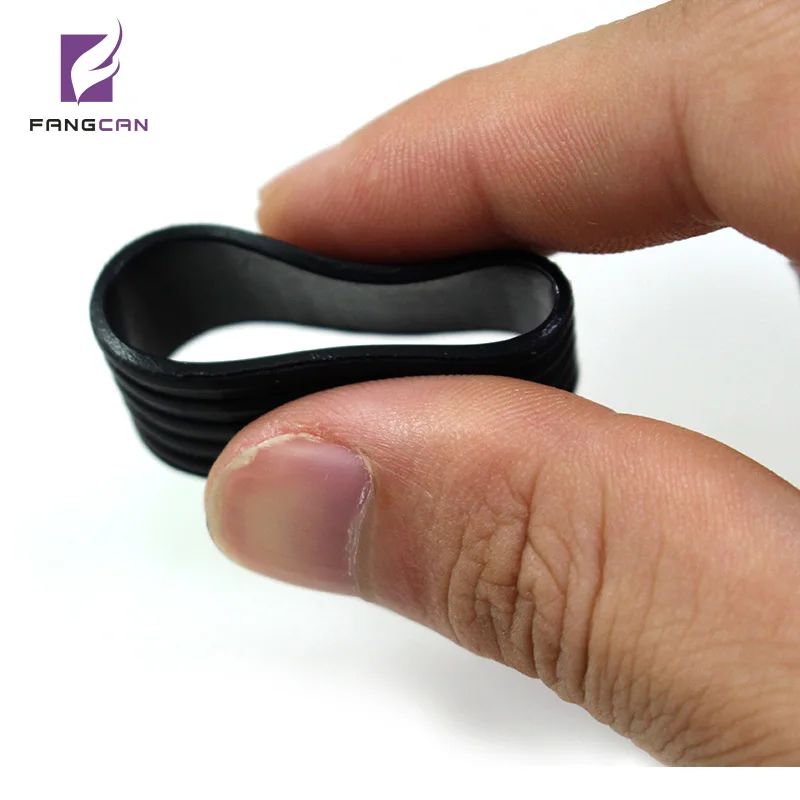 FANGCAN 4 PCs Sealing Grip Ring for Tennis Squash Racket and Pickleball Paddle Black Color