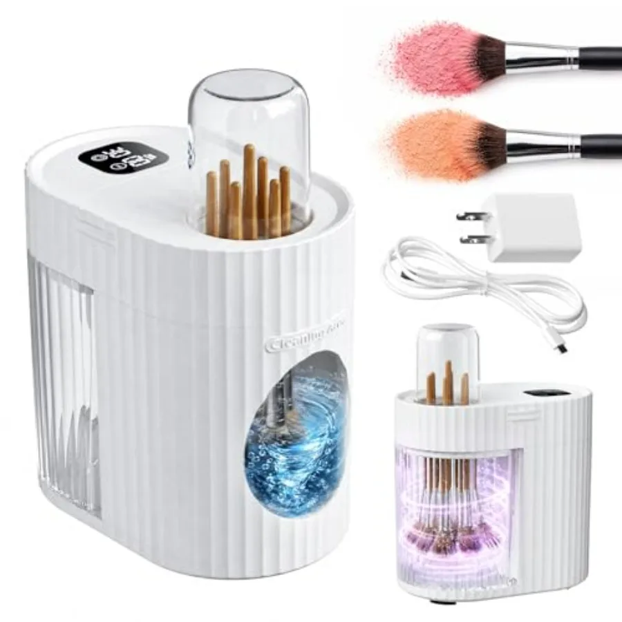 

3 in 1 Electric Makeup Brush Cleaner and Dryer, Automatic USB Deep Cleaning Machine, Portable Quick Clean and Dry [No Need to R