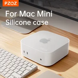PZOZ For Mac Mini M4 Silicone Case Protective Cover For Macmini Protective Shell Cove Desktop Computer Case Shockproof Soft Case
