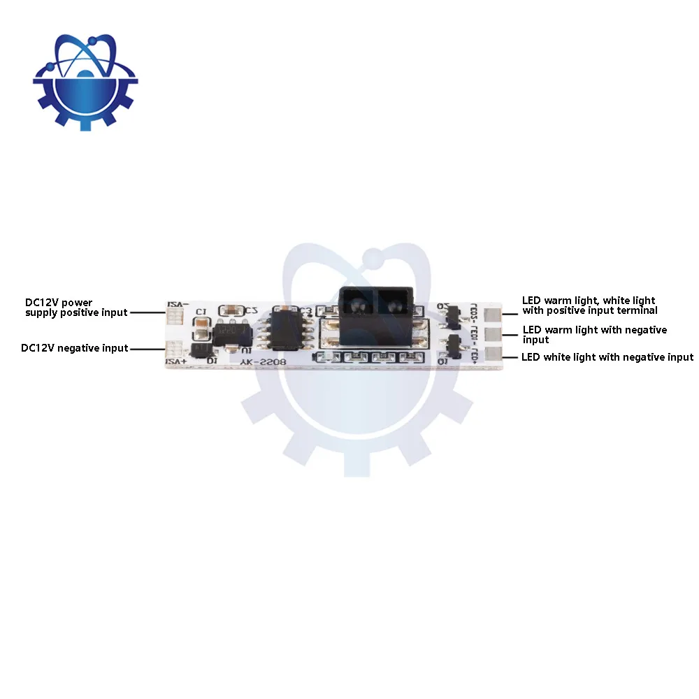 DC 12V 3-Colour Changing Light Hand Sweep Sensor Module 50-80mm Short Distance Scan Switch Sensor Cupboard Wardrobe LED Light