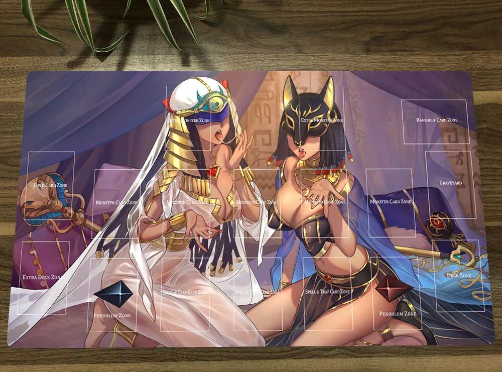 

YuGiOh Gravekeeper's Priestess Spiritualist TCG Mat Trading Card Game Mat CCG Playmat Rubber Mouse Pad Desk Play Mat 60x35cm