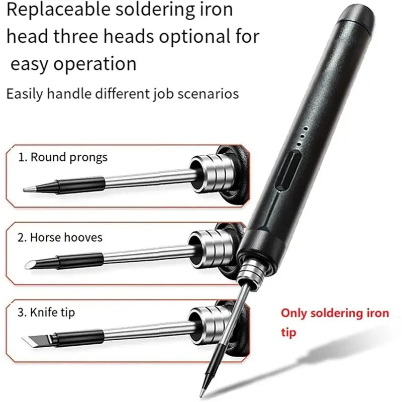 CYCLI-USB بالطاقة 5 قطعة C210 سبيكة لحام نصائح 5 فولت بطارية سبيكة لحام استبدال نصائح لحام إعادة العمل أداة الملحقات #3