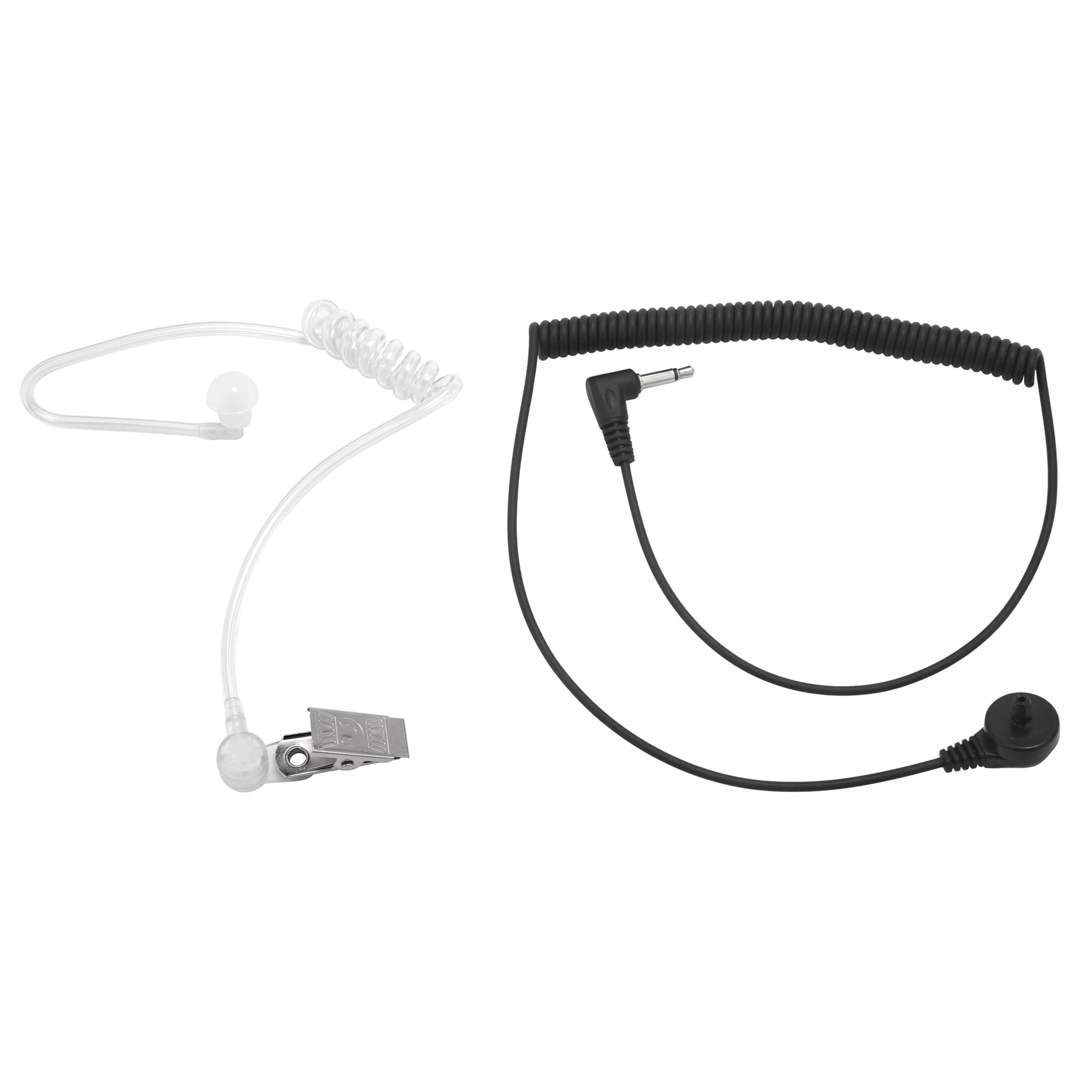 RHF 617-1N 3.5mm RECEIVER/LISTEN ONLY Surveillance Headset Earpiece with Clear Acoustic Coil Tube Earbud Audio Kit