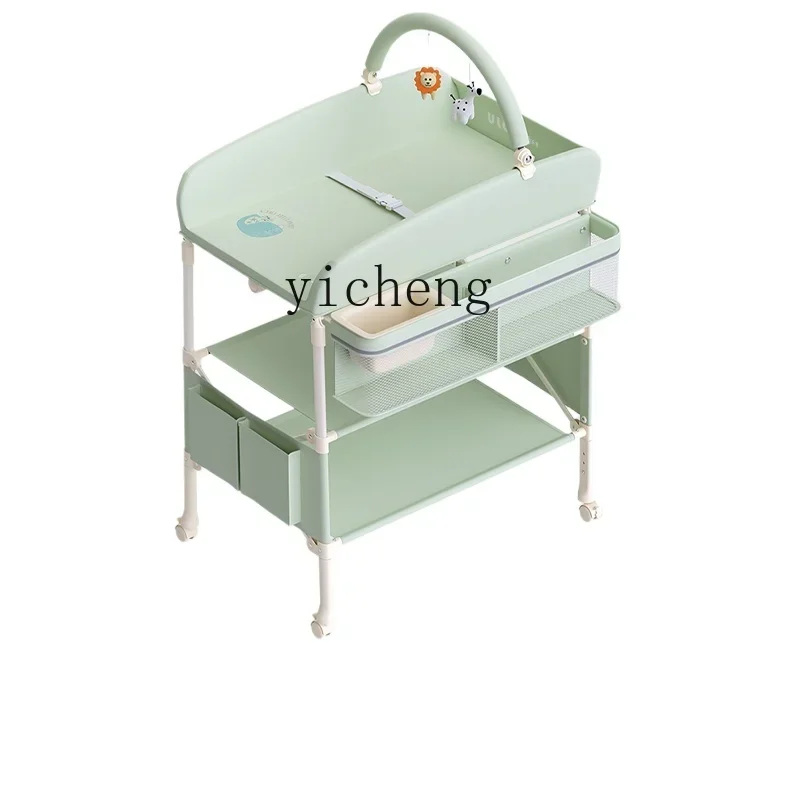 

Tqh Diaper-Changing Table Baby Care Desk Baby Bath Table Diaper Changing Removable Foldable Crib